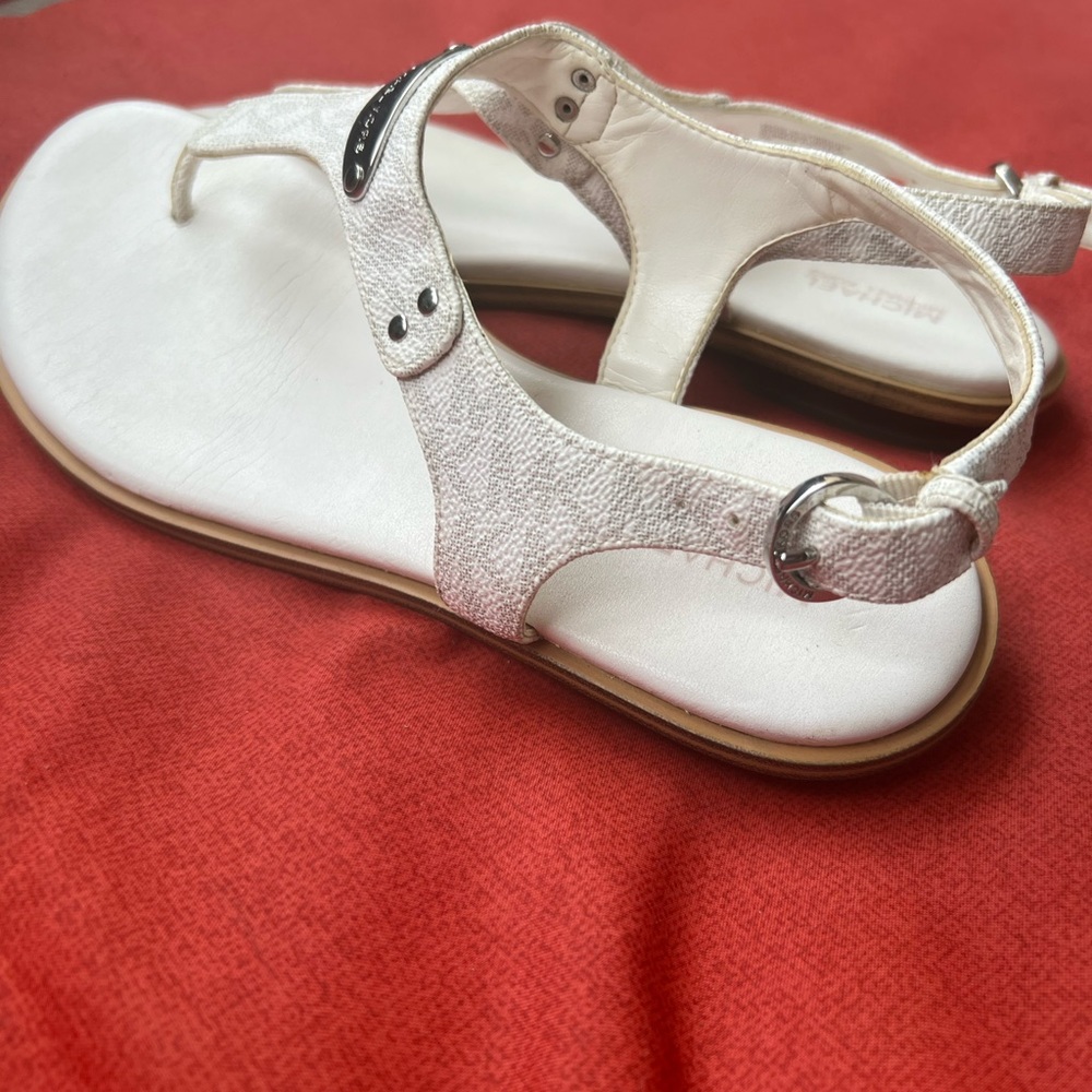 Michael Kors Metallic Silver Sandals - Picture 4 of 6